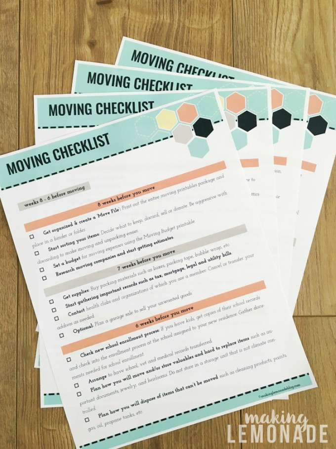 moving checklists