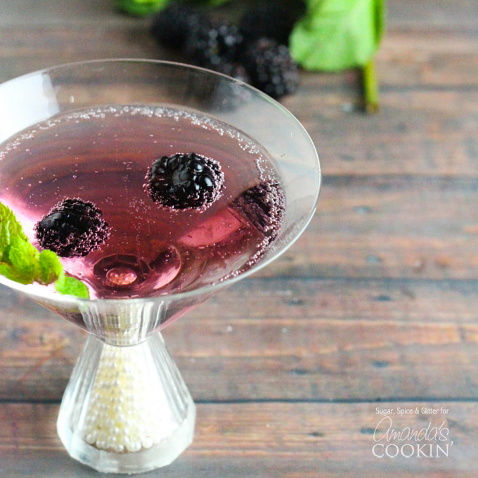 blackberry gin martini