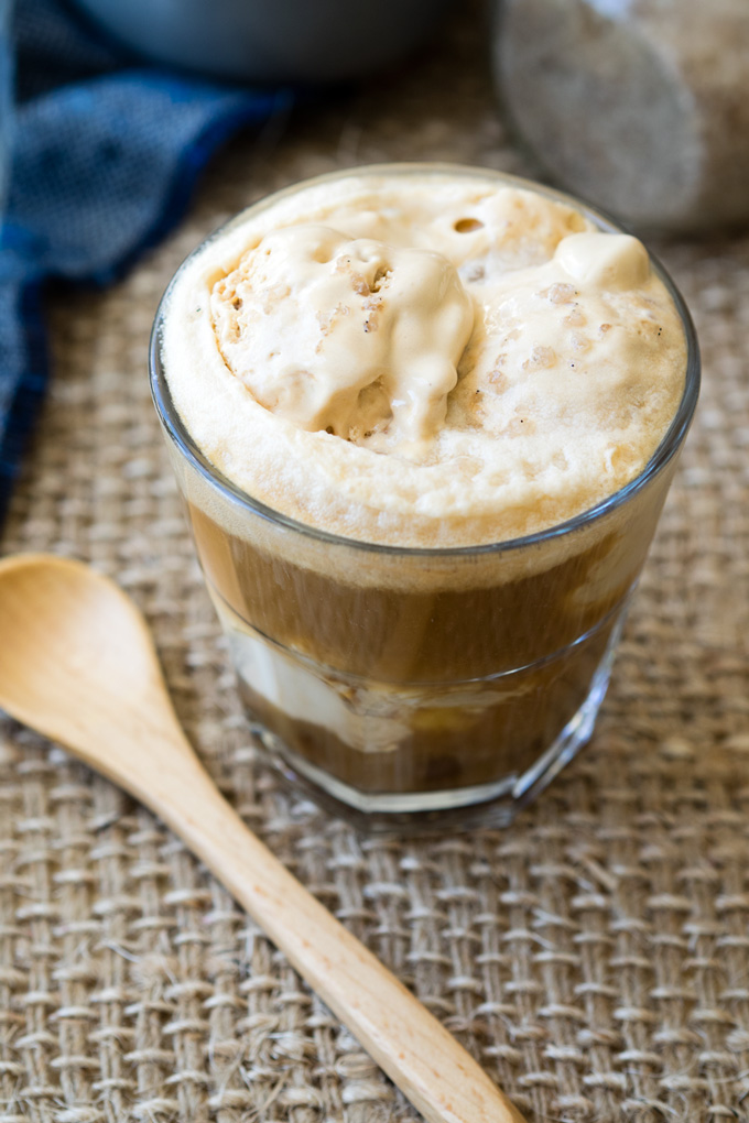 coffee float sea salt caramel