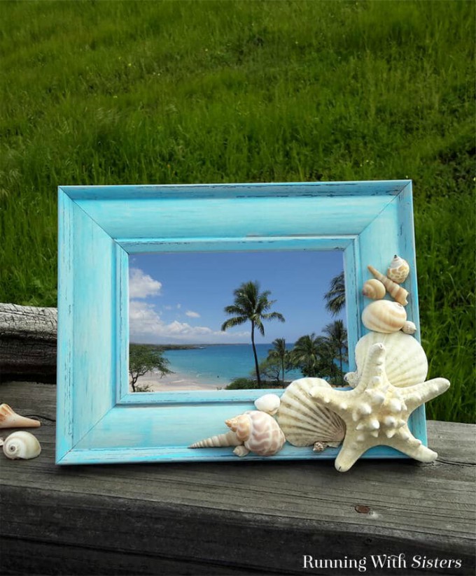 diy seashell frame