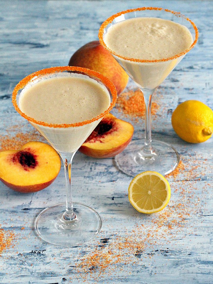 peaches and cream martini