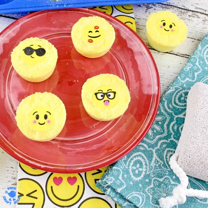 homemade emoji bath bombs