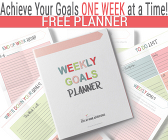 Weekly goals planner