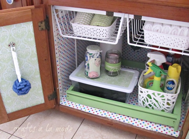 pretty under sink organization