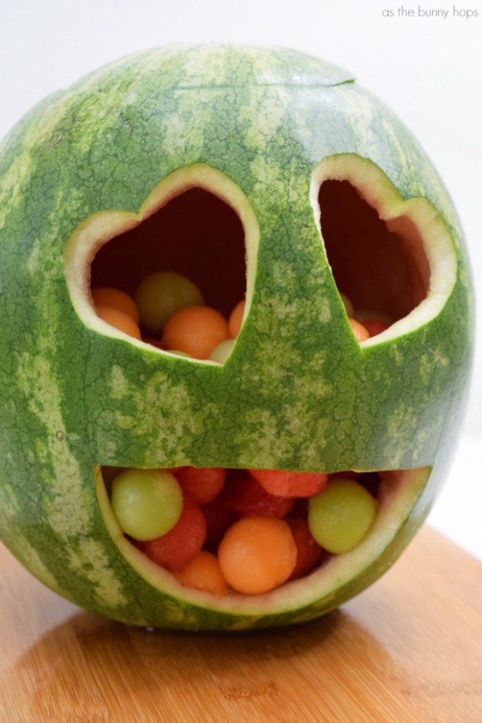 emoji watermelon carving idea