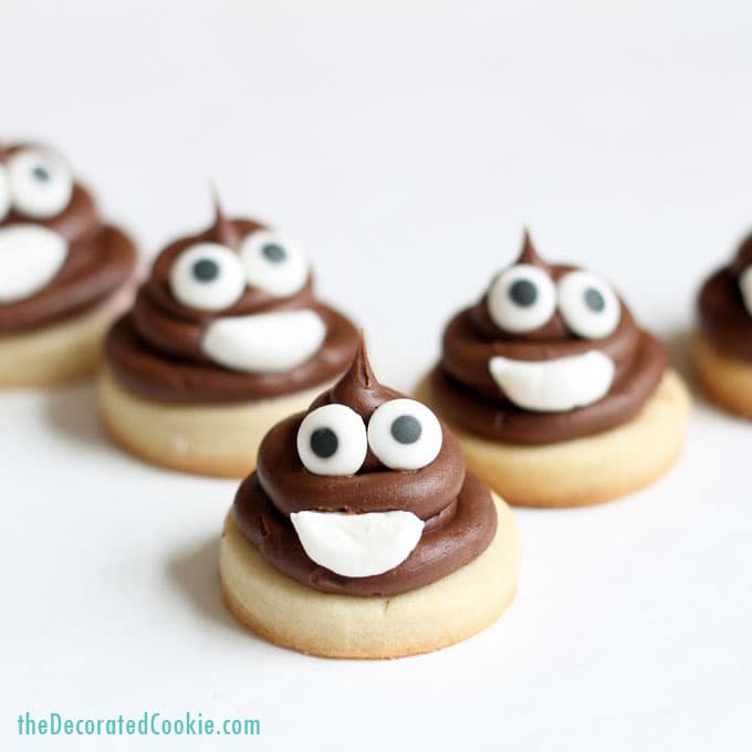 poop emoji cookies