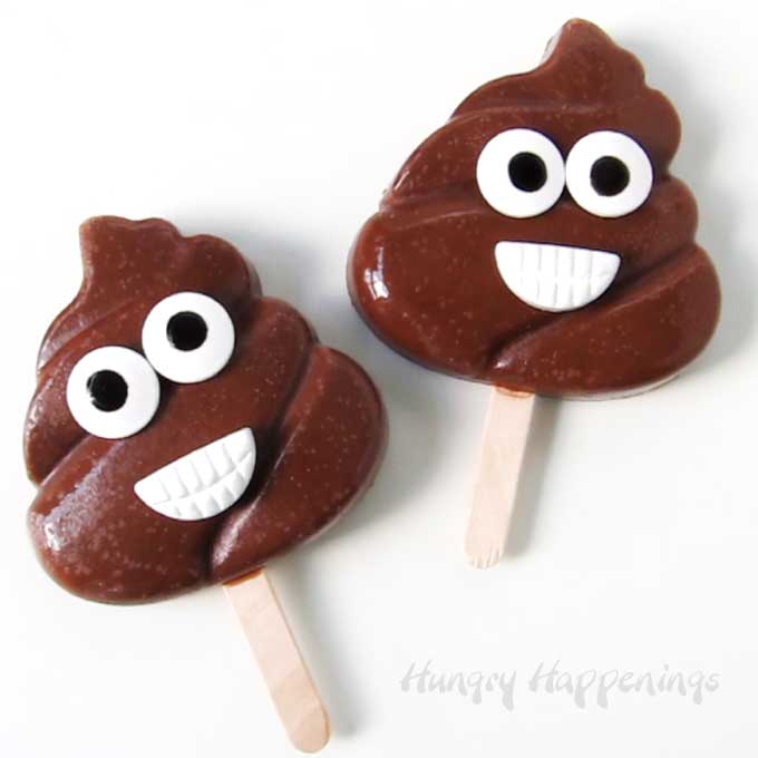 poo emoji popsicles