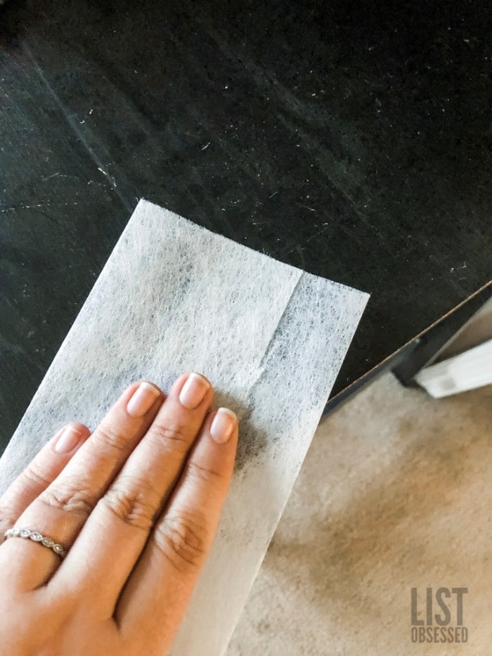 use dryer sheets for dusting