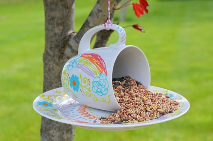 Paint Pen Coffee Mug Bird Feeders