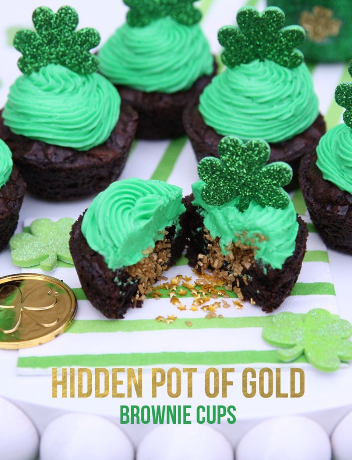 pot of gold brownie cups