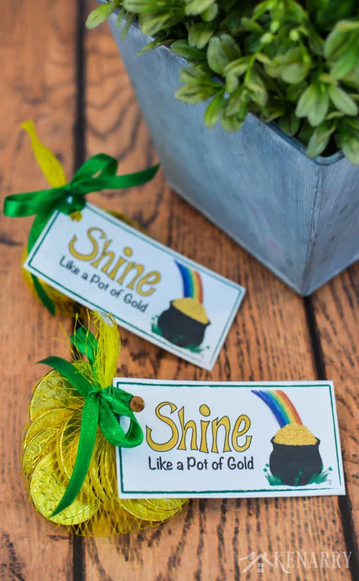 pot of gold treat tags