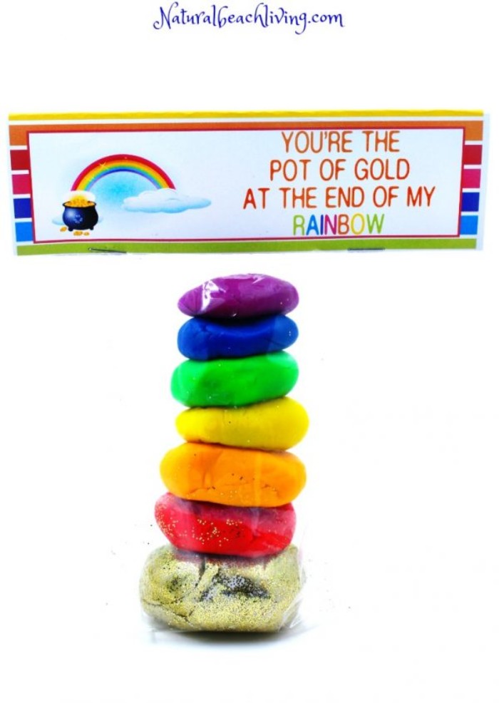 rainbow playdough favors
