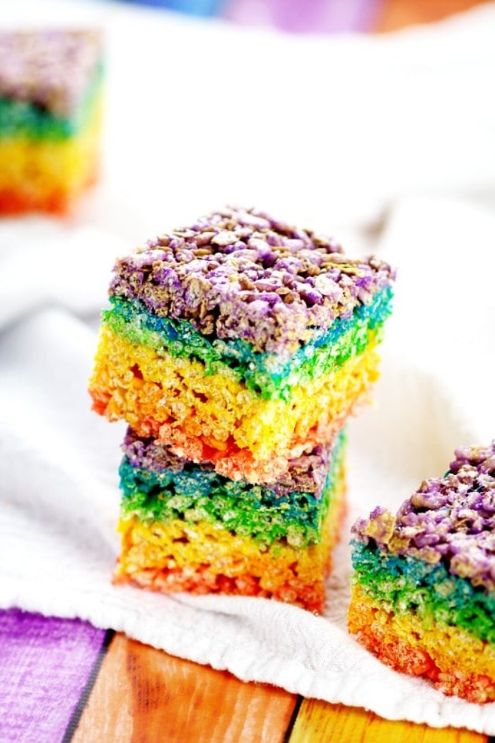 Rainbow Rice Krispie Treats