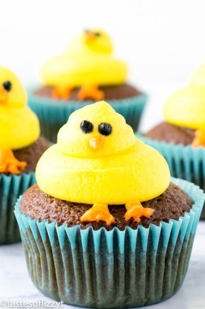 easter chick cupcakes by Tastes of Lizzy T's