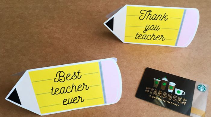 pencil gift card holder