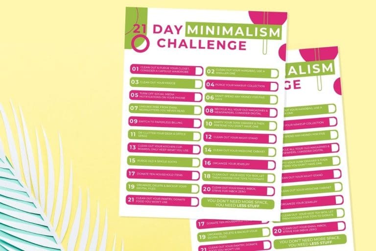 21 Day Minimalism Challenge to Simplify and Declutter