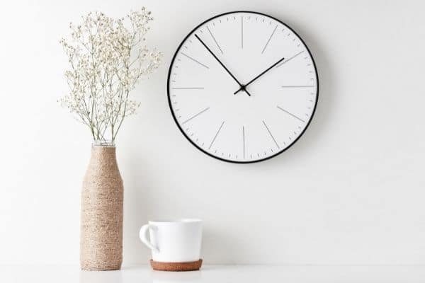 minimalist decor on a white table with a white wall background