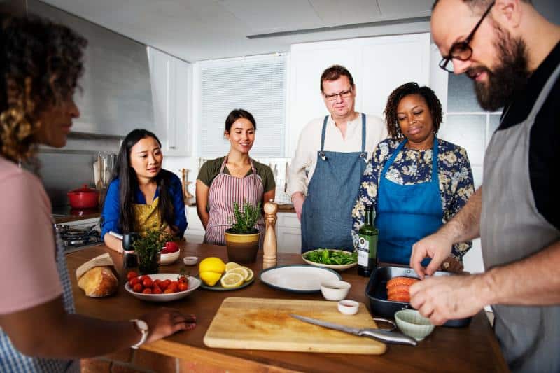 people participating in a cooking class